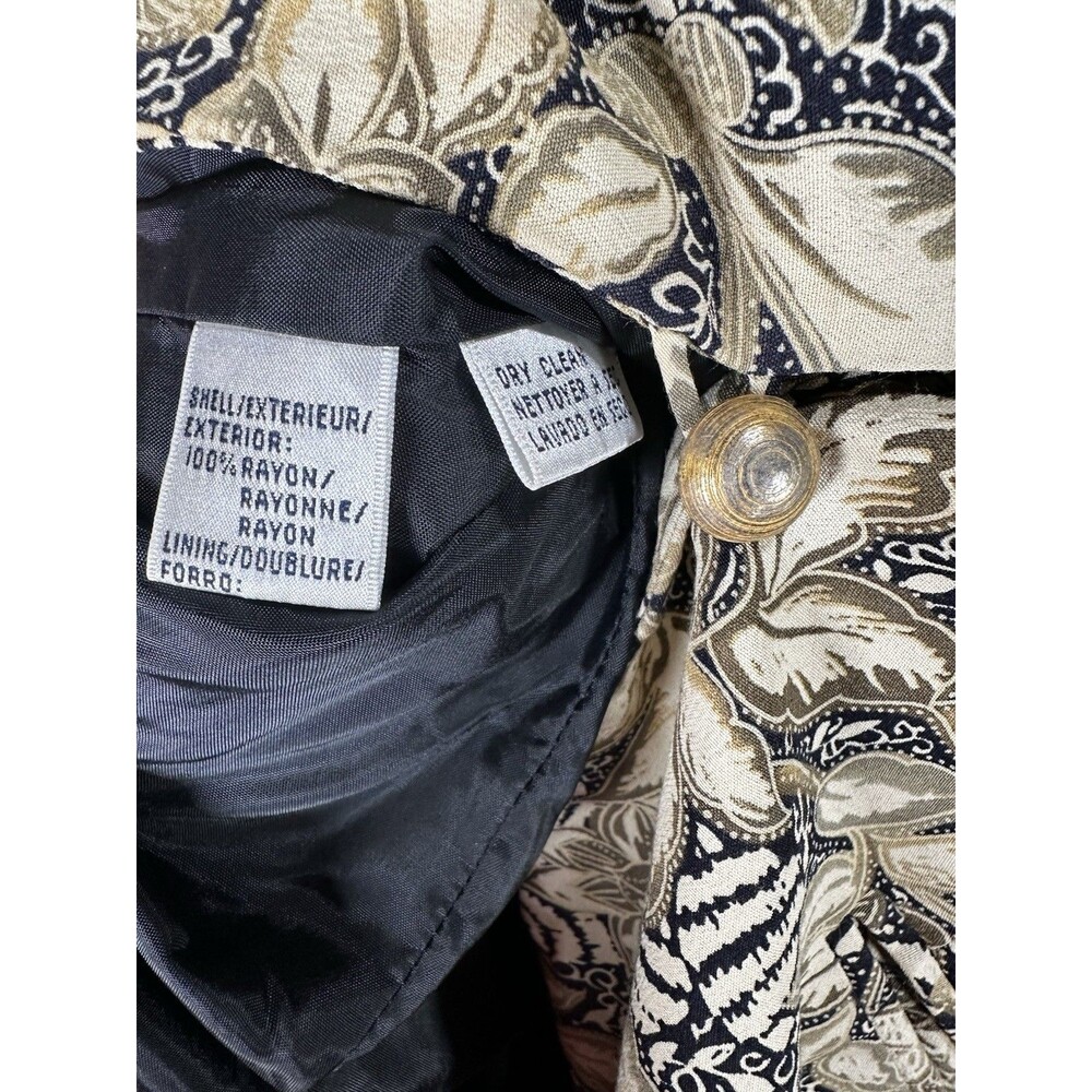 Saville Suit Floral Women's Blazer Size 8 Rayon Buttons Shoulder Pads - Picture 4 of 9